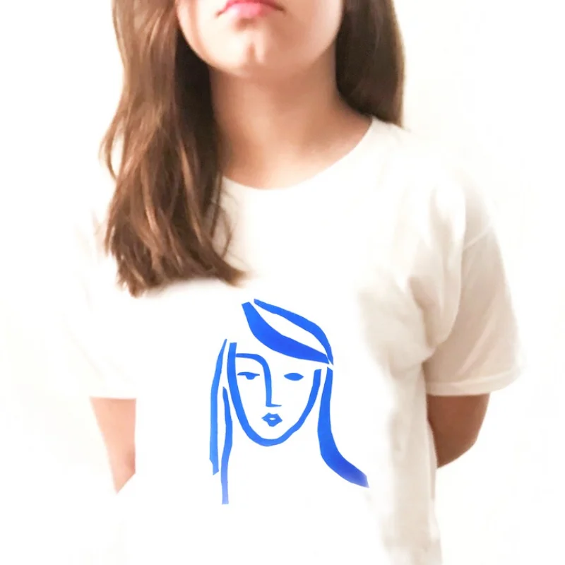 T Shirt Design For Kids Inspired By Matisse Blue Series ART CAMP
